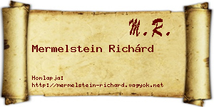 Mermelstein Richárd névjegykártya